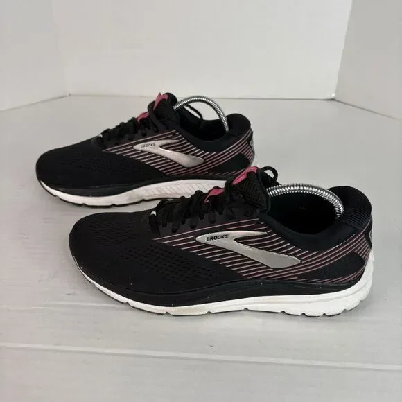 Brooks Addiction 14 Women's Running Walking Shoes Size 10.5 Black Pink B-Medium - Picture 4 of 9